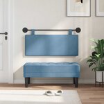 vidaXL Tête de lit suspendue Bleu Tissu en velours côtelé