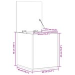 vidaXL Boîte de rangement blanc 40x42x46 cm bois d'ingénierie