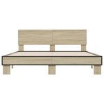 vidaXL Cadre de lit sans matelas chêne sonoma 150x200 cm