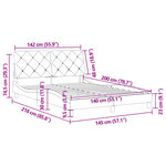 vidaXL Cadre de lit sans matelas gris clair 140x200 cm velours