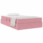vidaXL Lit avec rangement et matelas Rose 120 x 200 cm Velours