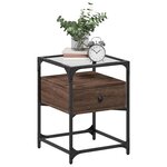 vidaXL Table de chevet chêne marron 40x40x55 cm bois d’ingénierie