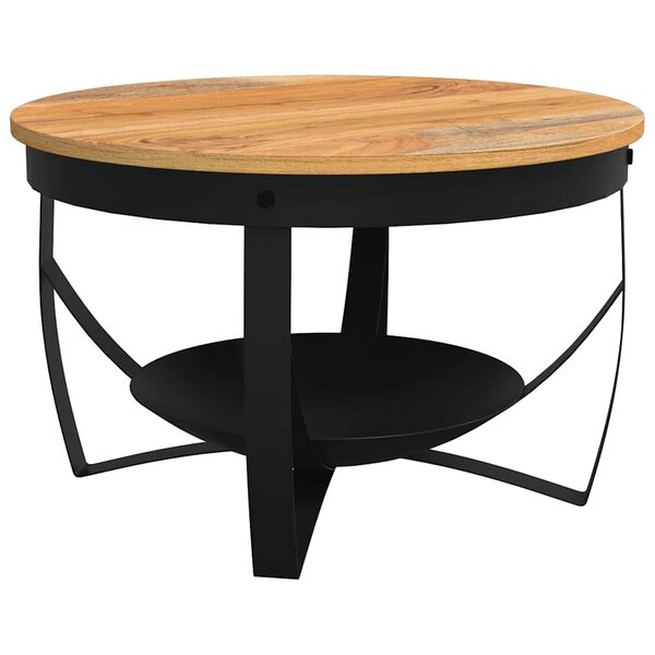 vidaXL Table basse Ø68x43 cm Bois d'acacia solide