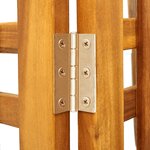 vidaXL Cloison de séparation 3 panneaux 121x2x170 cm Bois d'acacia