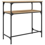 vidaXL Table console chêne sonoma 75x35 5x75 cm bois d'ingénierie