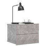 vidaXL Tables de chevet 2 Pièces Gris béton 40x30x30 cm Bois ingénierie