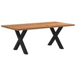 vidaXL Table à manger marron clair bois de chêne massif rectangulaire