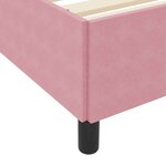 vidaXL Cadre de lit avec matelas Rose et blanc 140 x 190 cm Velours