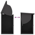 vidaXL Boîte de dépôt de colis Noir 44 x 35 x 59 cm Acier