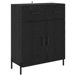 vidaXL Buffet Chêne noir 69 5 x 34 x 90 cm Bois d'ingénierie