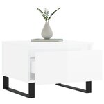 vidaXL Tables basses 2 Pièces blanc brillant 50x46x35cm bois d'ingénierie