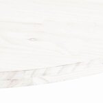 vidaXL Dessus de table blanc 90x45x2 5 cm bois de pin massif ovale