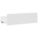 vidaXL Lit bibliothèque sans matelas blanc 140x190 cm bois pin massif