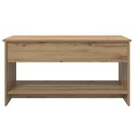 vidaXL Table basse chêne artisanal 102 x 50 x 52.5 cm