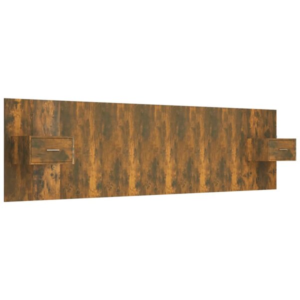 vidaXL Tête de lit avec armoires Chêne fumé Bois d'ingénierie