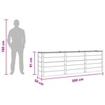 vidaXL Jardinière surélevée Marron 300 x 50 x 91 cm WPC et Aluminium
