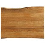 vidaXL Dessus de table 80x60x3 8 cm bord vivant bois massif manguier