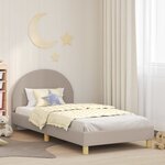 vidaXL Cadre de lit pour enfants avec tête de lit Gris clair