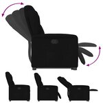 vidaXL Fauteuil inclinable noir tissu