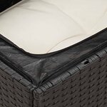 vidaXL Salon de jardin 10 Pièces avec coussins noir résine tressée