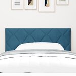 vidaXL Tête de lit Design Blocs de Diamant Bleue Foncée 90 cm Velours