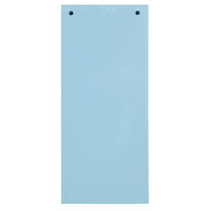 Paquet 100 Fiches Intercalaires Horizontales Unies Perforées - 105x240mm - Bleu Clair - X 12 - Exacompta