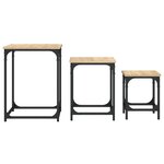 vidaXL Tables basses gigognes 3 Pièces chêne sonoma bois d'ingénierie