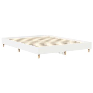 vidaXL Cadre de lit 2 Pièces Blanc 152 x 203 cm Bois d'ingénierie