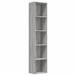 vidaXL Bibliothèque Sonoma gris 40x30x189 cm Bois d'ingénierie