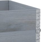 vidaXL Jardinière gris 100x100 cm bois de pin massif