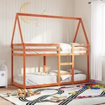 vidaXL Lit superposé sans matelas cire marron 90x190 cm pin massif