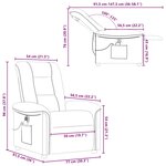 vidaXL Fauteuil de massage inclinable électrique Noir Tissu