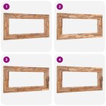 vidaXL Miroir décoratif Teck 120x60 cm Rectangulaire