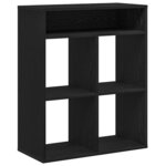 vidaXL Bibliothèque noir 66x31x80 cm bois d'ingénierie