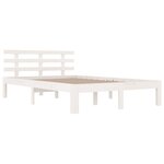 vidaXL Cadre de lit sans matelas blanc 135x190 cm