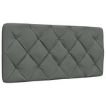 vidaXL Cadre de lit sans matelas gris foncé 100x200 cm tissu