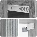 vidaXL Cabinet de chevet mural 2 Pièces Sonoma gris 33 x 34 5 x 20 cm