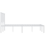 vidaXL Cadre de lit métal sans matelas et tête de lit blanc 160x200 cm