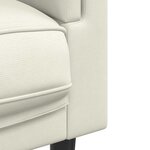 vidaXL Canapé avec coussins 3 places crème velours