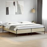 vidaXL Cadre de lit sans matelas chêne sonoma 200x200 cm