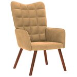 vidaXL Chaise de relaxation Marron Velours