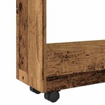 vidaXL Chariot de rangement étroit 3 niveaux vieux bois