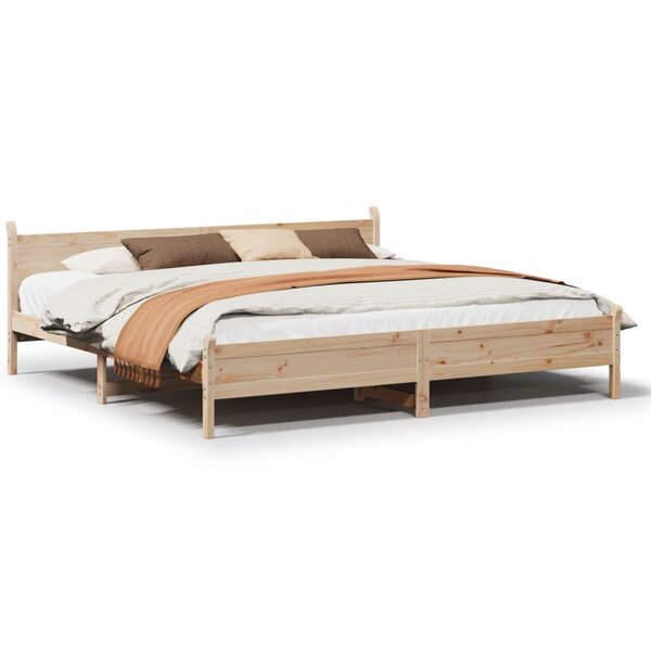 vidaXL Cadre de lit sans matelas 200x200 cm bois massif de pin
