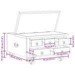 vidaXL Table basse Bois de manguier brut 70 x 70 x 40 cm
