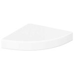 vidaXL Étagère d'angle flottante Blanc brillant 25 x 25 x 3 8 cm MDF