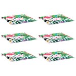 vidaXL Coussins de chaise de jardin lot de 6 multicolore 40x40x4 cm