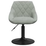 vidaXL Tabouret de bar Gris clair Velours