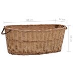vidaXL Panier à bois de chauffage poignées de transport 88x57x34 cm