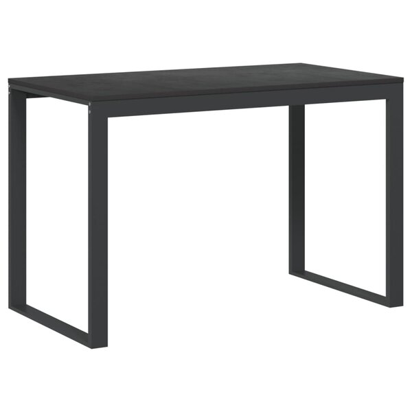 Bureau table poste de travail meuble d'ordinateur informatique étude d'ordinateur 110 x 60 x 73 cm bois d’ingénierie noir 02_0023745