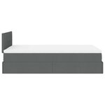 vidaXL Lit ottoman avec matelas gris foncé 120x200 cm tissu